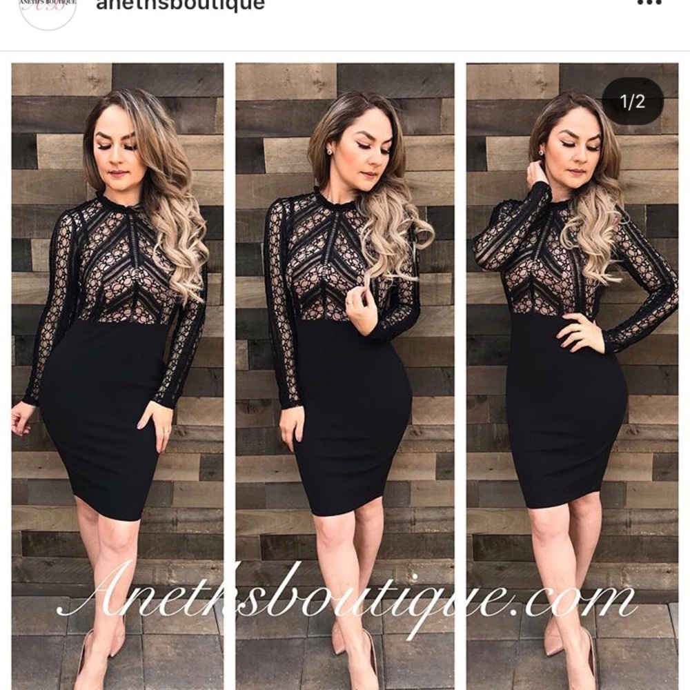 Black lace dress